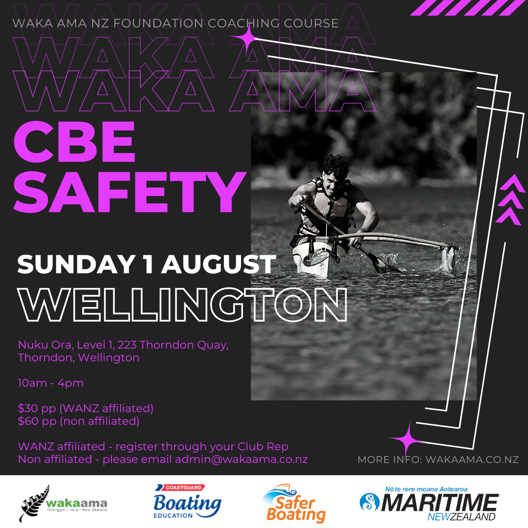 Enter now! Foundation Coaching - Waka Ama CBE Safety (Wellington)